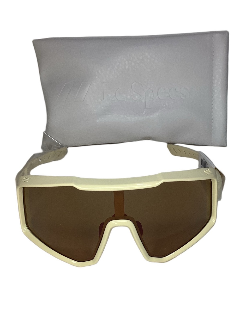 Le Specs Vulture Shield Sunglasses In Ivory New - Picture 2 of 5